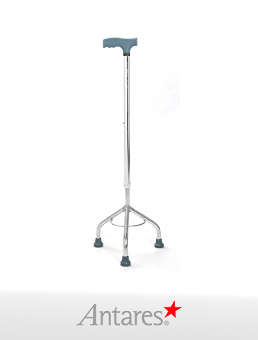 Bastón trípode color gris