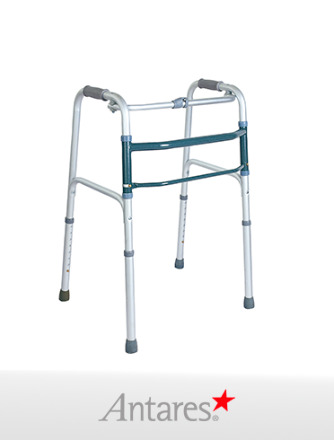 Andador de Aluminio plegable, reforzado (3 barrales frontales)