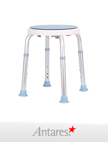 Silla para Ducha de aluminio asiento giratorio 360° sin respaldo
