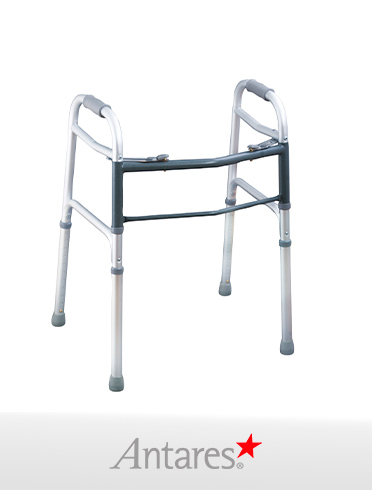 Andador de Aluminio plegable, reforzado (2 barrales frontales)