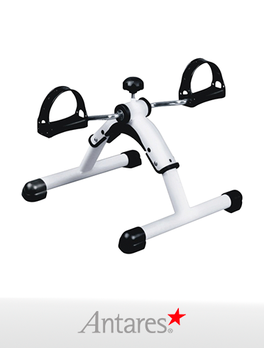 Pedalera mecánica de hierro para ejercicios blanca