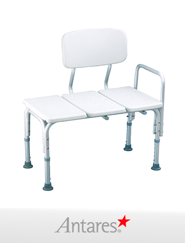 Silla para Ducha de Aluminio de transferencia con asiento y respaldo