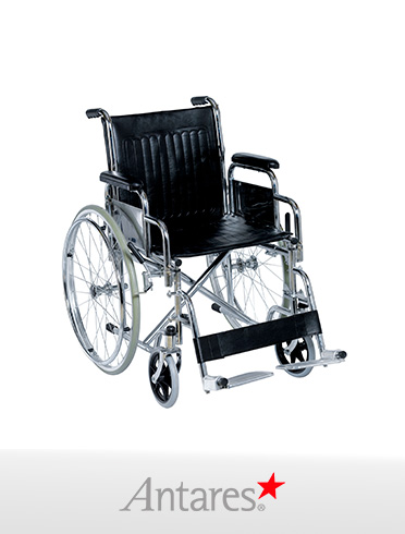 Silla de ruedas negra