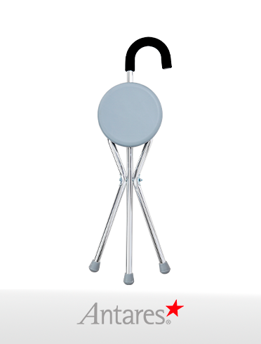 Bastón ortopédico con asiento plegable